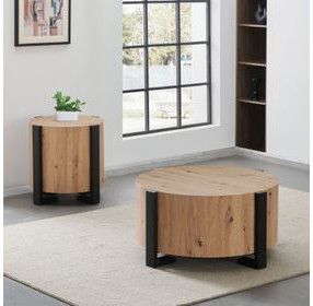 Darcie Brown Round Ocassional Table