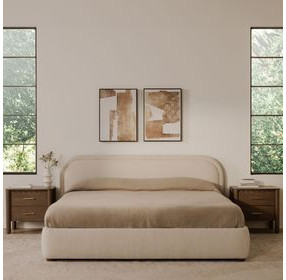 Wiley Vintage Brown 2 Drawer Nightstand