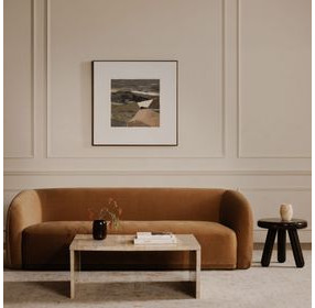 Rosa Beige And Brown Rectangular Marble Top Occasional Table Set