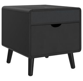 Nebula Black Square Smart End Table