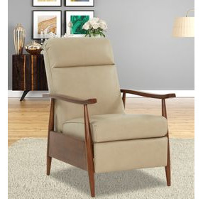 Hampton Shoreham Cream Leather Push Thru The Arms Recliner