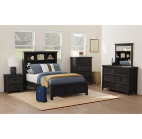 Brooklyn Charcoal Full Bookcase Storage Bed