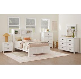 Brooklyn White Full Bookcase Storage Bed
