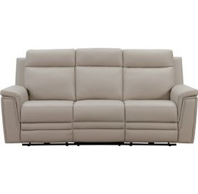Harper Berlin Cream Leather Power Reclining Living Room Set with Power Lumbar and USB Charging