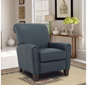 Harrington Santa Fe Ocean Leather Push Thru The Arms Recliner