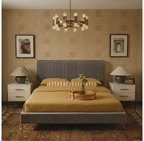 Abbott Casablanca Storm Queen Upholstered Platform Bed