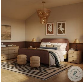 Laurentis Light Taupe Suede 6 Drawer Dresser