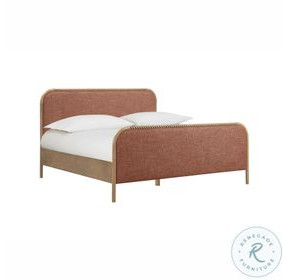 Hatia Sienna Red Basketweave Panel Bedroom Set