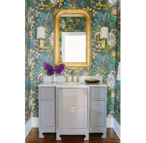 Waverly Gold Leaf Rectangular Wall Mirror