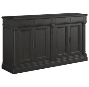 Atrium Black 4 Door Buffet