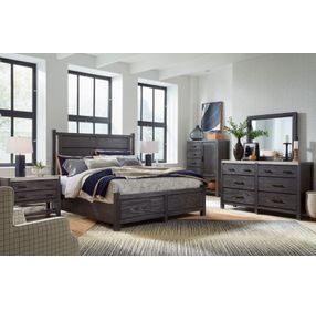 Foxrun Hollow Ravenwood Black Panel Bedroom Set