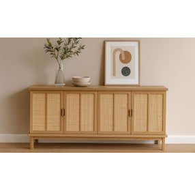 Seymour Natural 4 Door Sideboard
