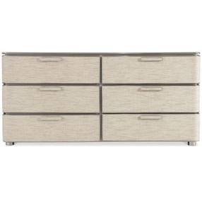 Corinne Beige 6 Drawer Dresser