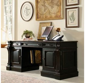 Telluride Black Computer Credenza