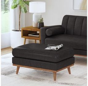 Fable Dark Gray Upholstered Rectangular Ottoman