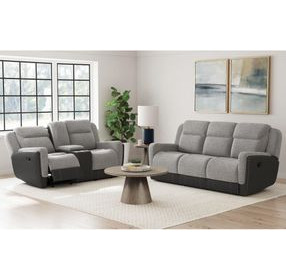 Viper Gray 75" Glider Reclining Loveseat with Console
