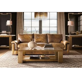 Mosaic Rich Golden Brown Rectangular Mulholland Cocktail Table