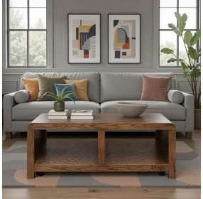 Haven Oak Bourbon Rectangular Cocktail Table