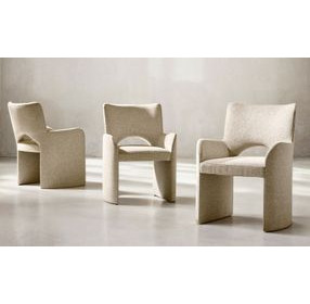 Loggia Beige Performance Fabric Arm Chair