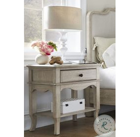 Provence Linen 1 Drawer Nightstand