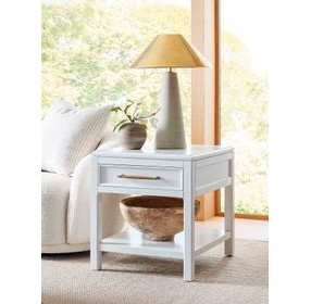 Alexander White Rectangular End Table