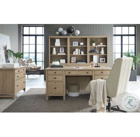 Emerson Light Elm 66" Executive Home Office Set