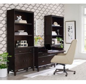 Sutton French Roast 2 Door Bookcase