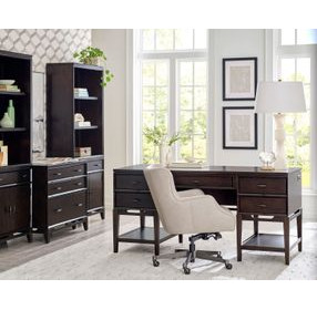 Sutton French Roast 64" Half Pedestal Desk