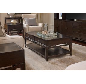 Sutton French Roast Rectangular Cocktail Table