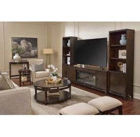 Sutton French Roast Round Cocktail Table