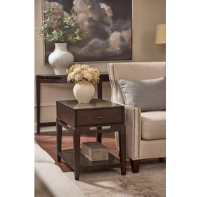 Sutton French Roast Rectangular Chairside Table