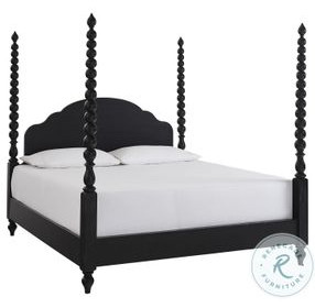 Caroline Soft Black Poster Bedroom Set