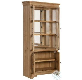 Chateau Philippe Cognac 2 Glass Door Bookcase with LED Lighting