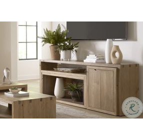 Lyndon Light Cashmere 75" Console with Fireplace