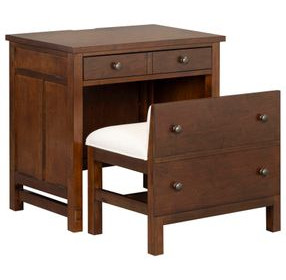 Channing Harvest Cherry 1 Drawer Nightstand with Stool