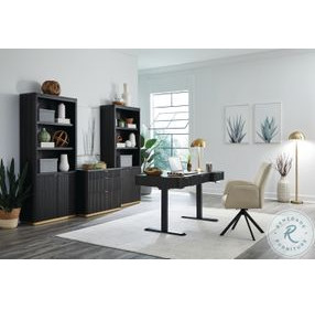 Rylan Dark Roast 60" Lift Home Office Set