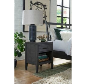 Preston Urbane Gray 1 Drawer Nightstand