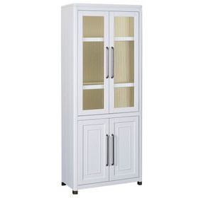 Norah Simply White 4 Door Bookcase with LED
