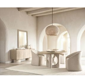 Antibes Warm Roz Round Dining Room Set