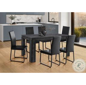 1089 Black Rectangular Dining Table