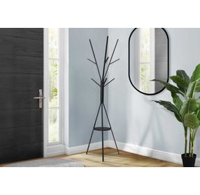 2010 Black 6 Hooks Coat Rack