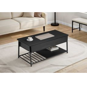 3820 Black Rectangular Lift Top Cocktail Table