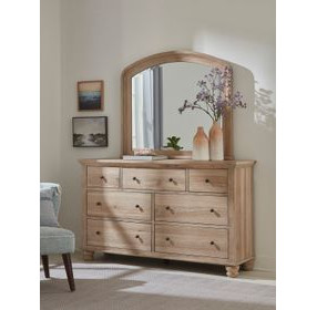 Cambridge Modern Khaki Arched Double Dresser Mirror