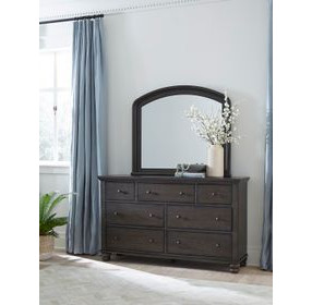 Cambridge Cracked Pepper Arched Double Dresser Mirror