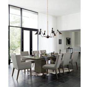 Linea Grey And Cerused Charcoal Upholstered Side Chair Set of 2