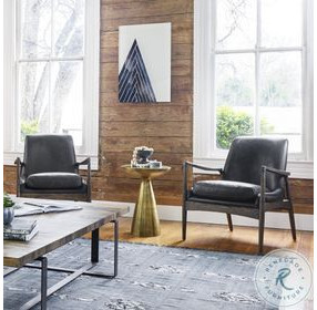 Marlow Mod Brushed Brass Pedestal Table