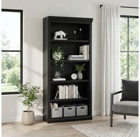 Abby Black Open Bookcase