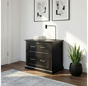 Abby Black Lateral File Cabinet