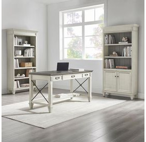 Hartford Antique White And Gray Writing Desk
