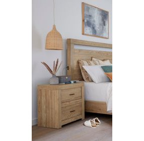 Modern Loft Khaki 2 Drawer Nightstand